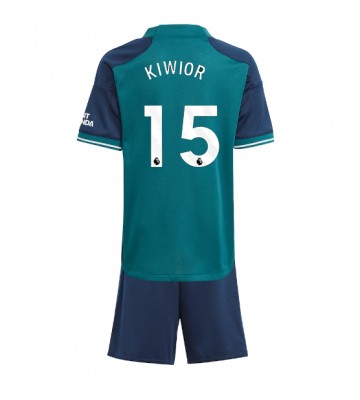 Arsenal Jakub Kiwior #15 Tercera Equipación Niños 2023-24 Manga Corta (+ Pantalones cortos)